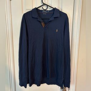 Mens Ralph Lauren Pima Soft Touch Long Sleeve Polo